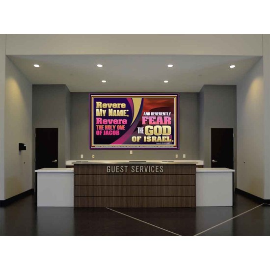 REVERE MY NAME AND REVERENTLY FEAR THE GOD OF ISRAEL  Scriptures Décor Wall Art  GWJOY10734  