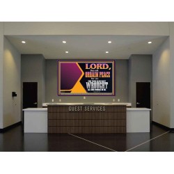 THE LORD WILL ORDAIN PEACE FOR US  Large Wall Accents & Wall Portrait  GWJOY12113  "49x37"