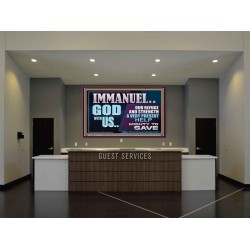 IMMANUEL GOD WITH US OUR REFUGE AND STRENGTH MIGHTY TO SAVE  Ultimate Inspirational Wall Art Portrait  GWJOY12247  "49x37"