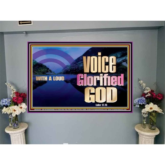 WITH A LOUD VOICE GLORIFIED GOD  Printable Bible Verses to Portrait  GWJOY10349  
