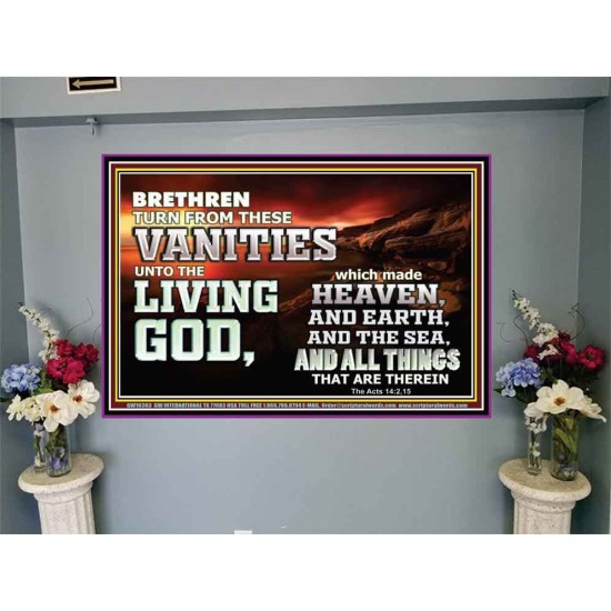 TURN FROM THESE VANITIES TO THE LIVING GOD JEHOVAH  Unique Scriptural Portrait  GWJOY10363  