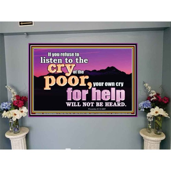 BE COMPASSIONATE LISTEN TO THE CRY OF THE POOR   Righteous Living Christian Portrait  GWJOY10366  