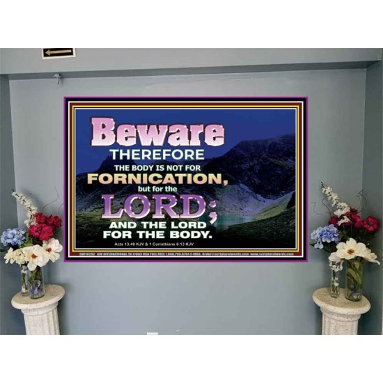 YOUR BODY IS NOT FOR FORNICATION   Ultimate Power Portrait  GWJOY10392  