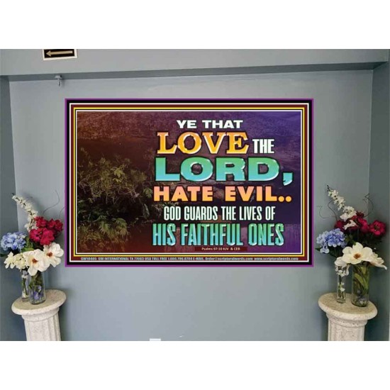 GOD GUARDS THE LIVES OF HIS FAITHFUL ONES  Children Room Wall Portrait  GWJOY10405  