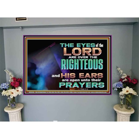 THE EYES OF THE LORD ARE OVER THE RIGHTEOUS  Religious Wall Art   GWJOY10486  