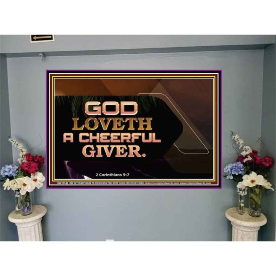 GOD LOVETH A CHEERFUL GIVER  Christian Paintings  GWJOY10541  