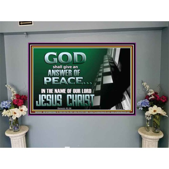 GOD SHALL GIVE YOU AN ANSWER OF PEACE  Christian Art Portrait  GWJOY10569  