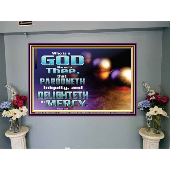 JEHOVAH OUR GOD WHO PARDONETH INIQUITIES AND DELIGHTETH IN MERCIES  Scriptural Décor  GWJOY10578  
