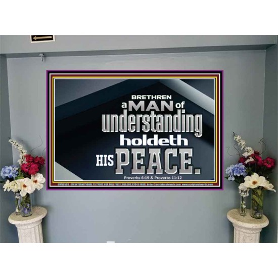 A MAN OF UNDERSTANDING HOLDETH HIS PEACE  Modern Wall Art  GWJOY10593  