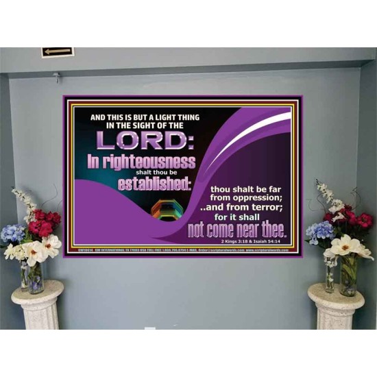 IN RIGHTEOUSNESS SHALT THOU BE ESTABLISHED  Custom Art Work  GWJOY10614  