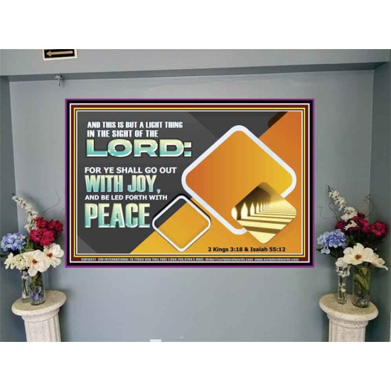 GO OUT WITH JOY AND BE LED FORTH WITH PEACE  Custom Inspiration Bible Verse Portrait  GWJOY10617  