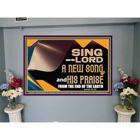 SING UNTO THE LORD A NEW SONG AND HIS PRAISE  Bible Verse for Home Portrait  GWJOY10623  