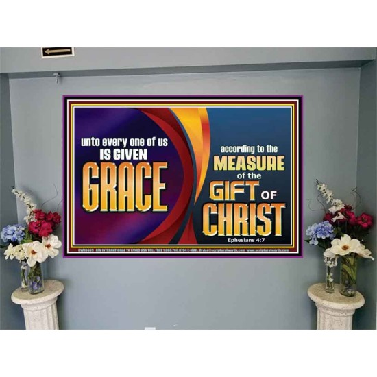 A GIVEN GRACE ACCORDING TO THE MEASURE OF THE GIFT OF CHRIST  Children Room Wall Portrait  GWJOY10669  