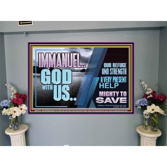 IMMANUEL..GOD WITH US MIGHTY TO SAVE  Unique Power Bible Portrait  GWJOY10712  