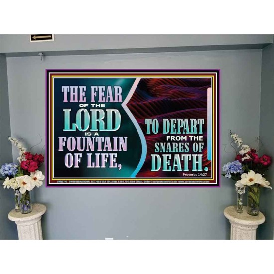 THE FEAR OF THE LORD IS A FOUNTAIN OF LIFE TO DEPART FROM THE SNARES OF DEATH  Scriptural Portrait Portrait  GWJOY10770  