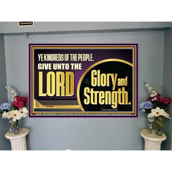 GIVE UNTO THE LORD GLORY AND STRENGTH  Sanctuary Wall Picture Portrait  GWJOY11751  