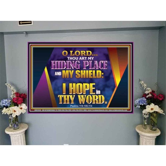 THOU ART MY HIDING PLACE AND SHIELD  Bible Verses Wall Art Portrait  GWJOY12045  