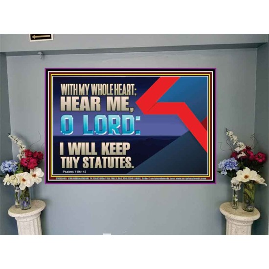 WITH MY WHOLE HEART I WILL KEEP THY STATUTES O LORD  Wall Art Portrait  GWJOY12049  