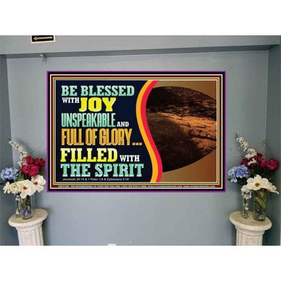 BE BLESSED WITH JOY UNSPEAKABLE AND FULL GLORY  Christian Art Portrait  GWJOY12100  