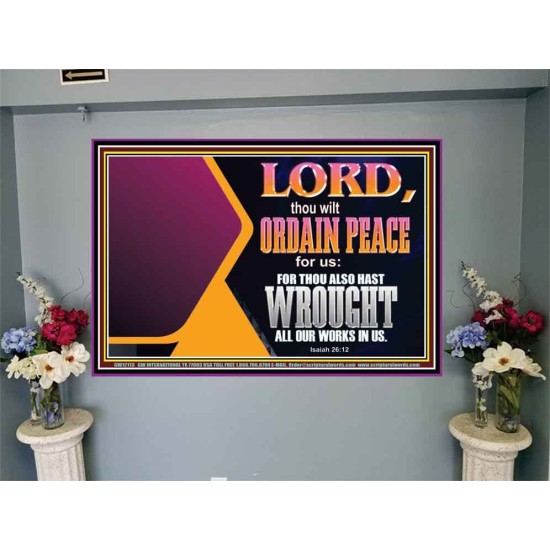 THE LORD WILL ORDAIN PEACE FOR US  Large Wall Accents & Wall Portrait  GWJOY12113  