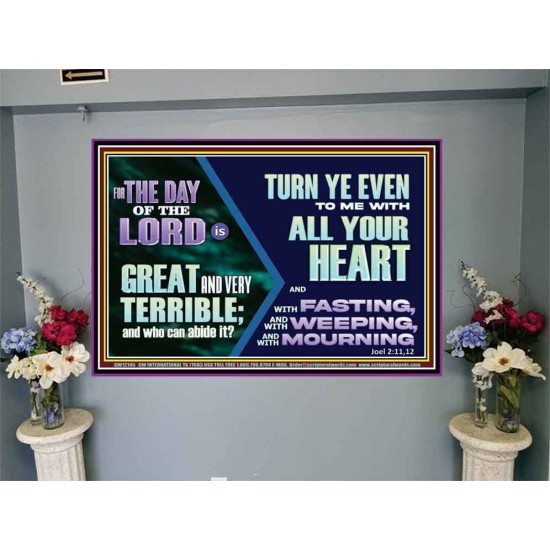 THE DAY OF THE LORD IS GREAT AND VERY TERRIBLE REPENT IMMEDIATELY  Custom Inspiration Scriptural Art Portrait  GWJOY12145  
