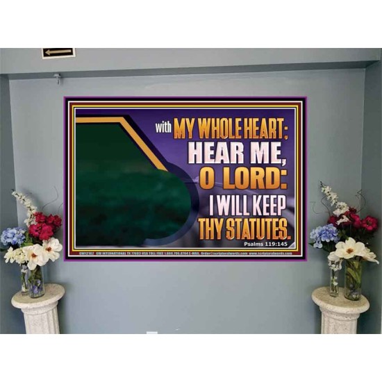 HEAR ME O LORD I WILL KEEP THY STATUTES  Bible Verse Portrait Art  GWJOY12162  