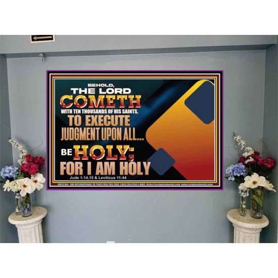 THE LORD COMETH WITH TEN THOUSANDS OF HIS SAINTS TO EXECUTE JUDGEMENT  Bible Verse Wall Art  GWJOY12166  