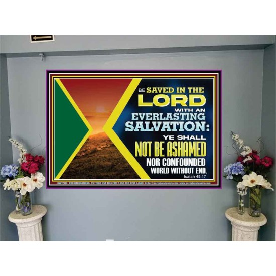 BE SAVED IN THE LORD WITH AN EVERLASTING SALVATION  Printable Bible Verse to Portrait  GWJOY12174  