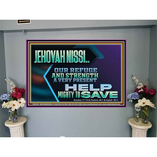 JEHOVAH NISSI OUR REFUGE AND STRENGTH A VERY PRESENT HELP  Church Picture  GWJOY12244  