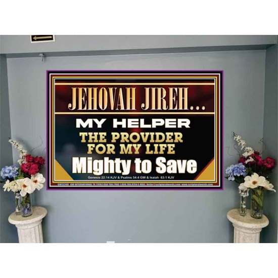 JEHOVAH JIREH MY HELPER THE PROVIDER FOR MY LIFE  Unique Power Bible Portrait  GWJOY12249  