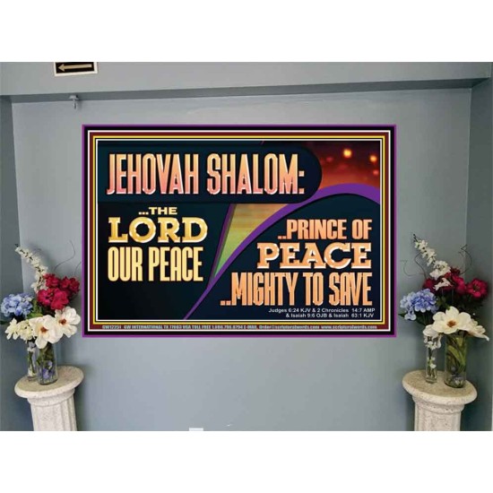 JEHOVAH SHALOM THE LORD OUR PEACE PRINCE OF PEACE  Righteous Living Christian Portrait  GWJOY12251  