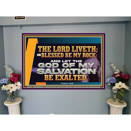 THE LORD LIVETH BLESSED BE MY ROCK  Righteous Living Christian Portrait  GWJOY12372  