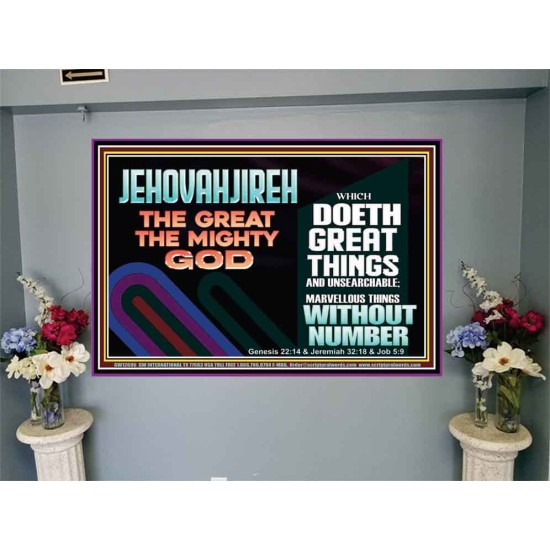 JEHOVAH JIREH GREAT AND MIGHTY GOD  Scriptures Décor Wall Art  GWJOY12696  