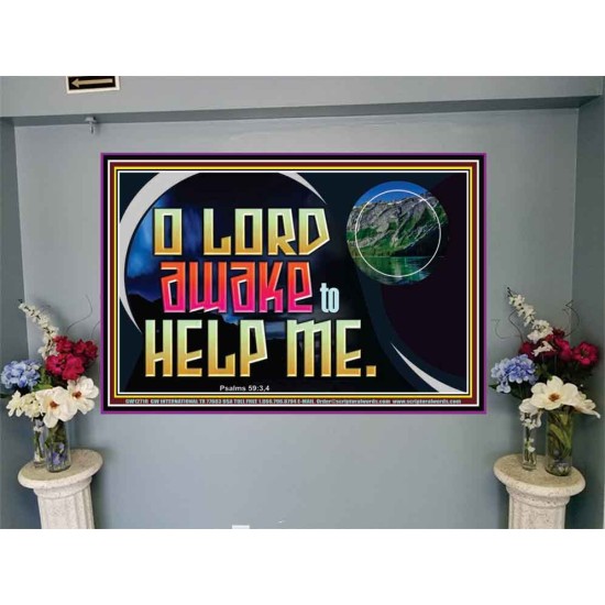 O LORD AWAKE TO HELP ME  Christian Quote Portrait  GWJOY12718  