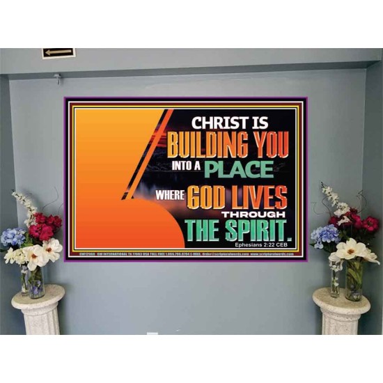 A PLACE WHERE GOD LIVES THROUGH THE SPIRIT  Contemporary Christian Art Portrait  GWJOY12968  