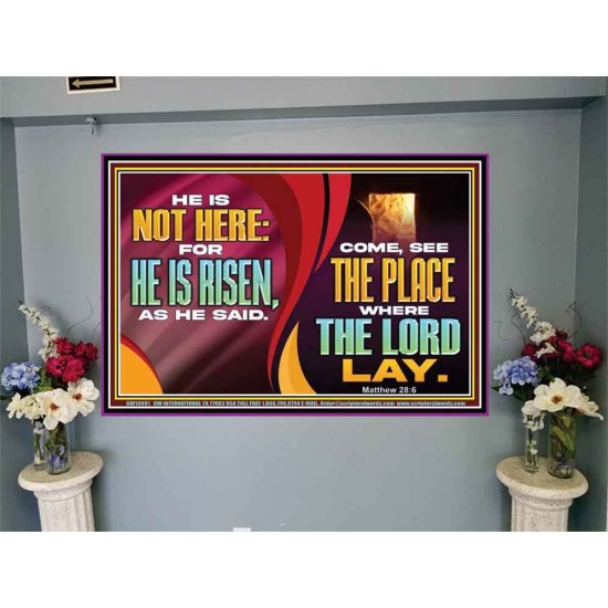 HE IS NOT HERE FOR HE IS RISEN  Children Room Wall Portrait  GWJOY13091  