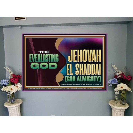 EVERLASTING GOD JEHOVAH EL SHADDAI GOD ALMIGHTY   Christian Artwork Glass Portrait  GWJOY13101  
