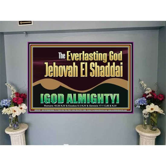 EVERLASTING GOD JEHOVAH EL SHADDAI GOD ALMIGHTY   Scripture Art Portrait  GWJOY13101B  