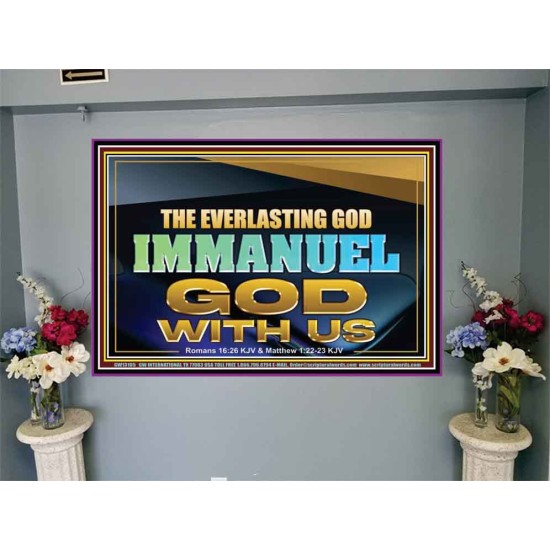 EVERLASTING GOD IMMANUEL..GOD WITH US  Contemporary Christian Wall Art Portrait  GWJOY13105  