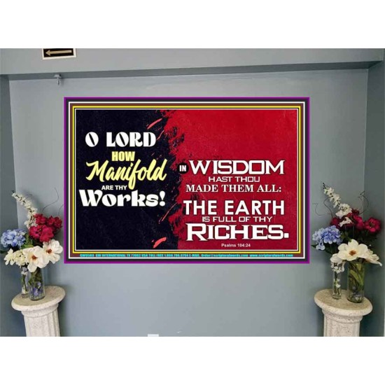 MANY ARE THY WONDERFUL WORKS O LORD  Children Room Portrait  GWJOY9580  