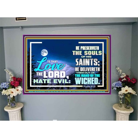 LOVE THE LORD HATE EVIL  Ultimate Power Portrait  GWJOY9585  