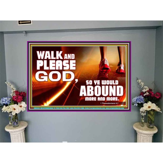 WALK AND PLEASE GOD  Scripture Art Portrait  GWJOY9594  