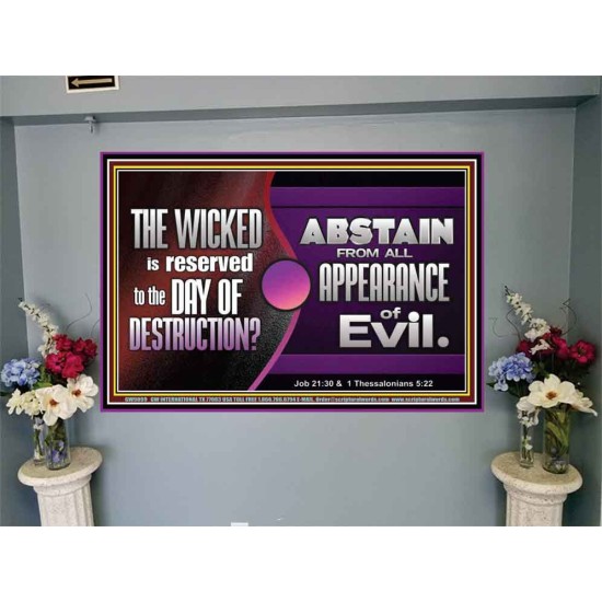 THE WICKED RESERVED FOR DAY OF DESTRUCTION  Portrait Scripture Décor  GWJOY9899  