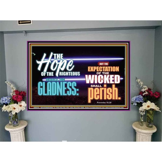 THE HOPE OF RIGHTEOUS IS GLADNESS  Scriptures Wall Art  GWJOY9914  