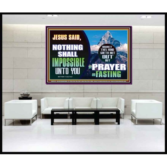 WITH GOD NOTHING SHALL BE IMPOSSIBLE  Modern Wall Art  GWJOY10111  