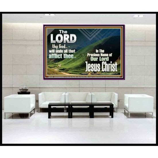 THE LORD WILL UNDO ALL THY AFFLICTIONS  Custom Wall Scriptural Art  GWJOY10301  