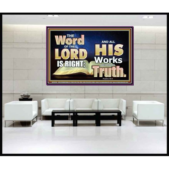 THE WORD OF THE LORD IS ALWAYS RIGHT  Unique Scriptural Picture  GWJOY10354  