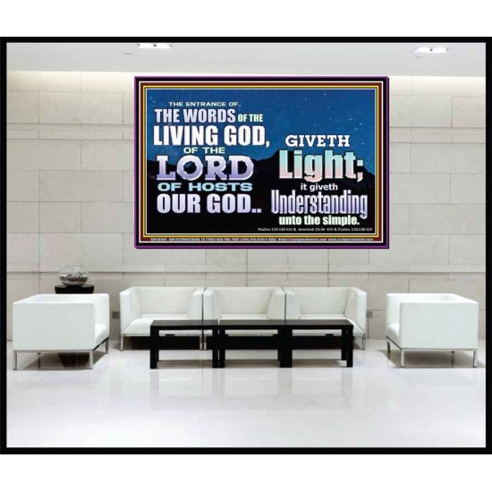 THE WORDS OF LIVING GOD GIVETH LIGHT  Unique Power Bible Portrait  GWJOY10409  