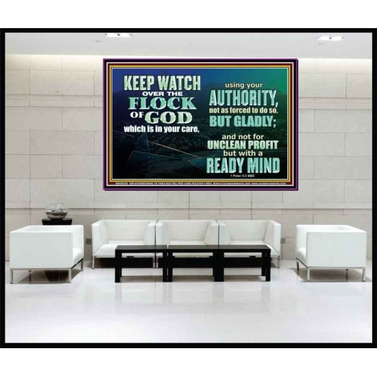 WATCH THE FLOCK OF GOD IN YOUR CARE  Scriptures Décor Wall Art  GWJOY10439  