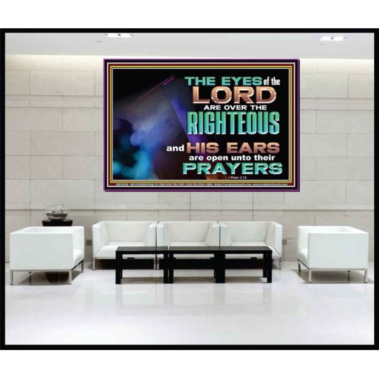 THE EYES OF THE LORD ARE OVER THE RIGHTEOUS  Religious Wall Art   GWJOY10486  